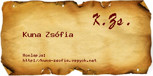 Kuna Zsófia névjegykártya