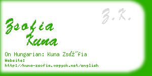 zsofia kuna business card